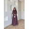 Detailed Collar Dress – Burgundy