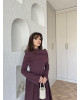 Detailed Collar Dress – Burgundy