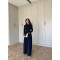 Detailed Collar Dress – Navy Blue