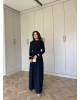 Detailed Collar Dress – Navy Blue