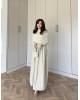 Detailed Collar Dress – Beige