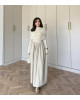 Detailed Collar Dress – Beige