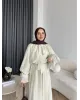 طقم تنورة شيفون مبطن - أخضر فاتح