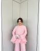 Soft Pink Layered Chiffon Set