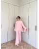 Soft Pink Layered Chiffon Set