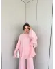 Soft Pink Layered Chiffon Set