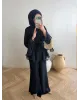 Navy Blue Layered Chiffon Set