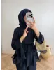 Navy Blue Layered Chiffon Set