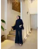 Navy Blue Layered Chiffon Set