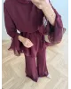 Burgundy Layered Chiffon Set