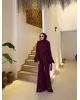 Burgundy Layered Chiffon Set