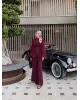 Burgundy Layered Chiffon Set