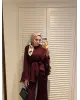 Burgundy Layered Chiffon Set