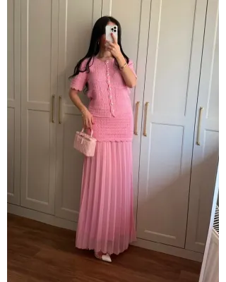 ZARA-Inspired Pink Tweed Set