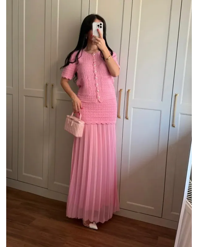 ZARA-Inspired Pink Tweed Set