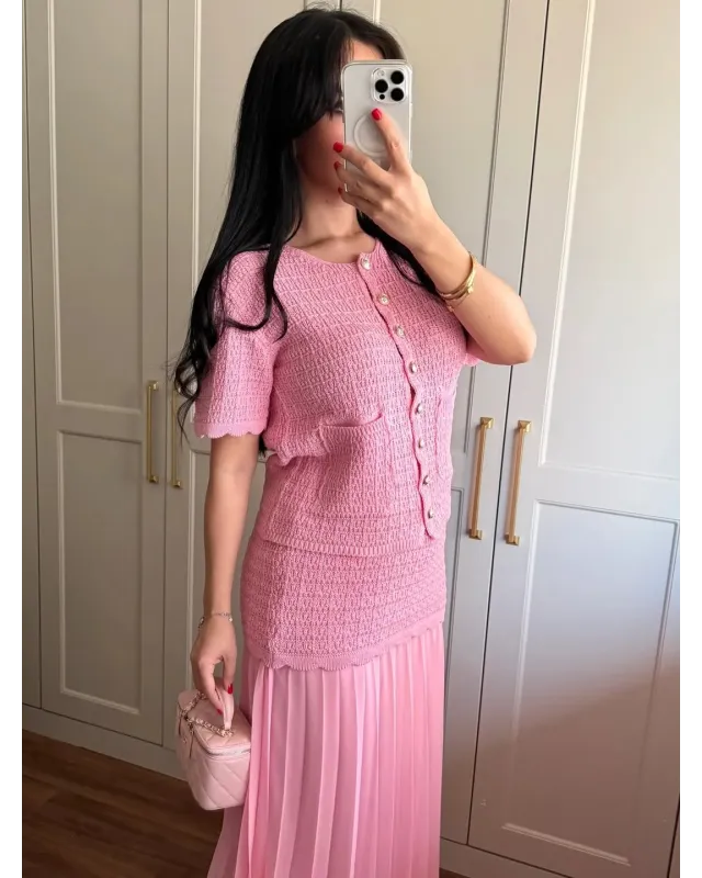 ZARA-Inspired Pink Tweed Set