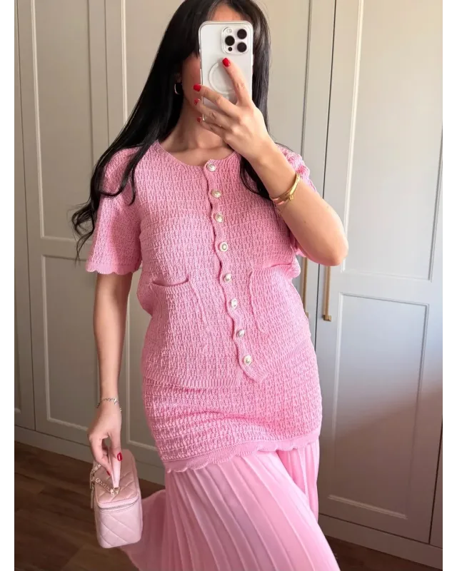 ZARA-Inspired Pink Tweed Set
