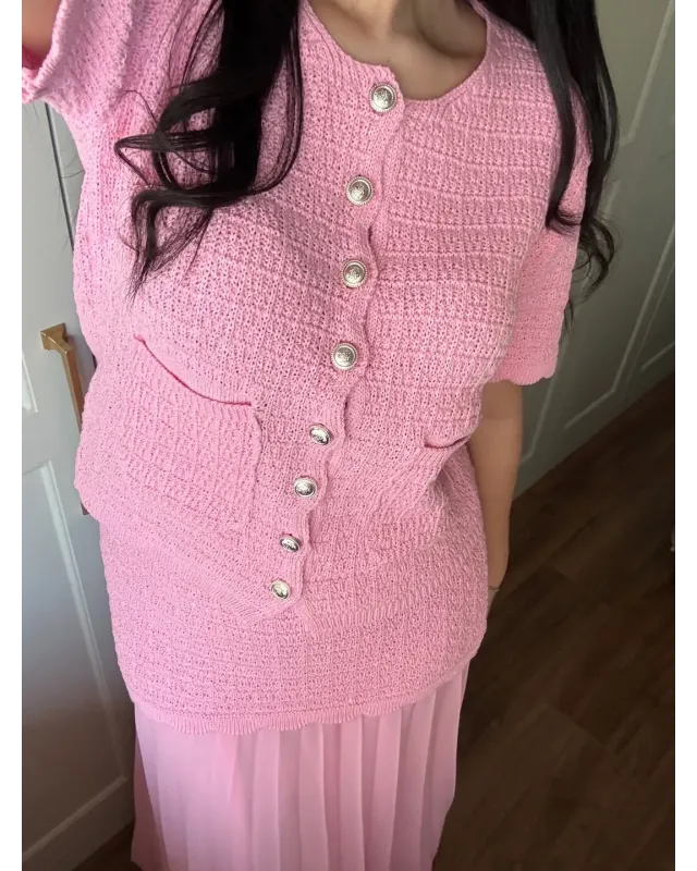 ZARA-Inspired Pink Tweed Set