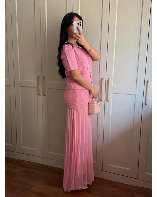 ZARA-Inspired Pink Tweed Set
