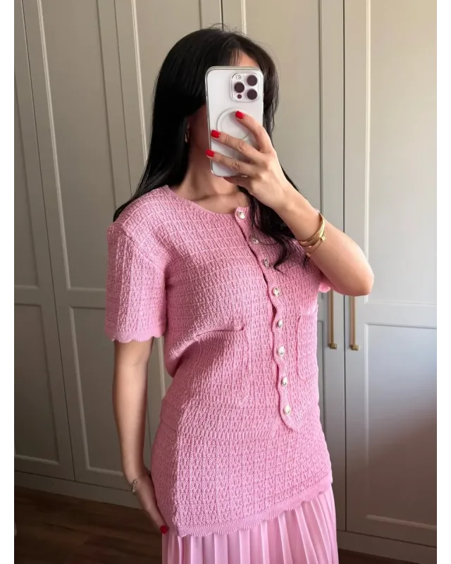 ZARA-Inspired Pink Tweed Set