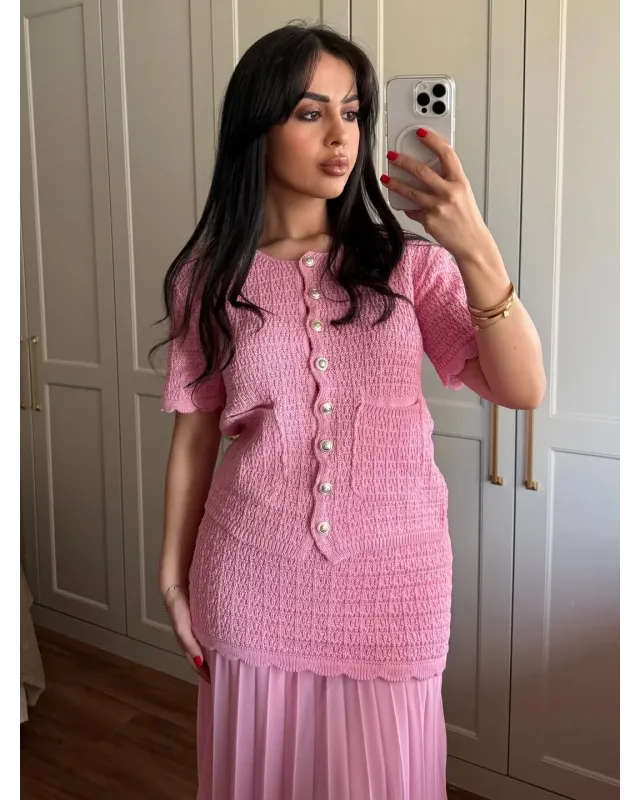 ZARA-Inspired Pink Tweed Set