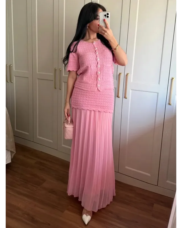 ZARA-Inspired Pink Tweed Set