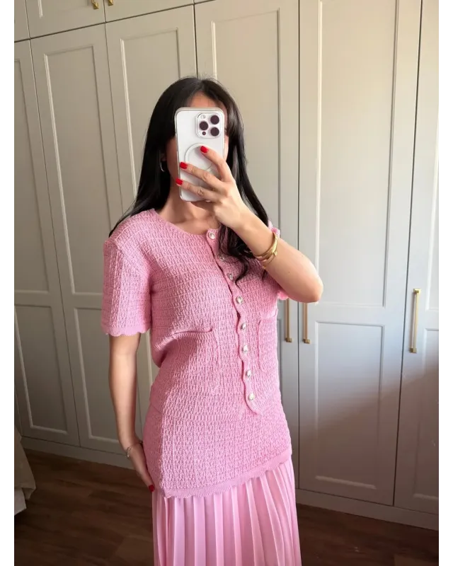 ZARA-Inspired Pink Tweed Set