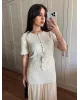 ZARA-Inspired Beige Tweed Set