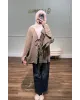 Olive Khaki Front-Tie Kimono