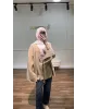 Beige Front-Tie Kimono