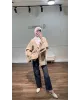 Beige Front-Tie Kimono