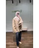 Beige Front-Tie Kimono