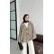 Beige Front-Tie Kimono