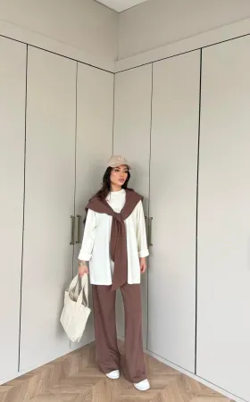 Aura Drape Set -Latte