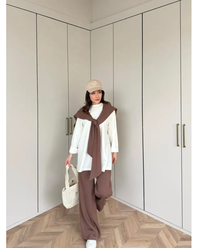 Aura Drape Set -Latte