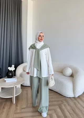 Aura Drape Set -Khaki