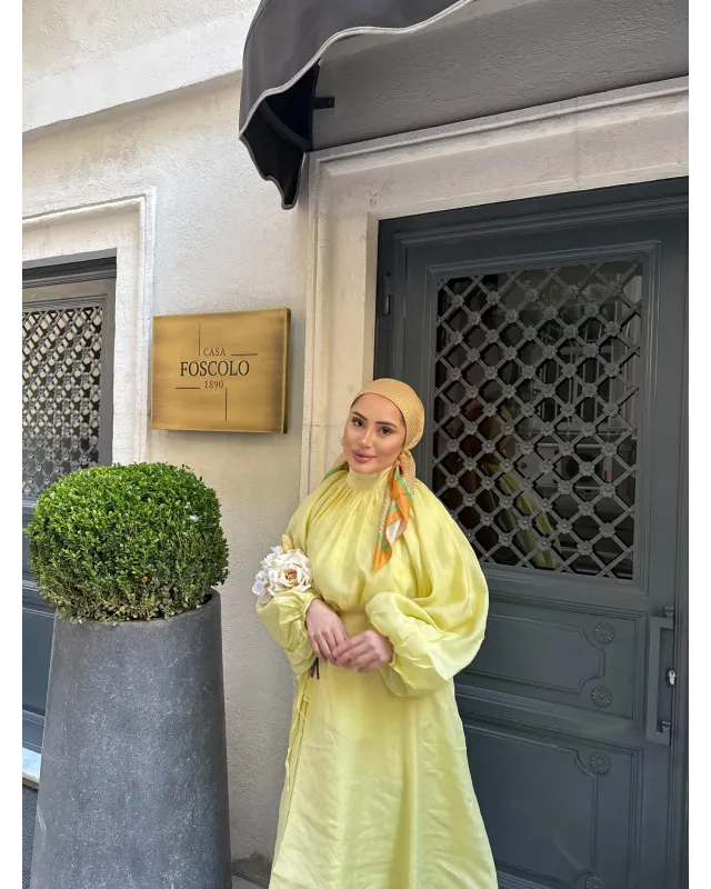 Elegant Eid Statement Skirt Set – Yellow