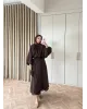 Elegant Eid Statement Skirt Set – Brown