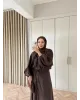 Elegant Eid Statement Skirt Set – Brown