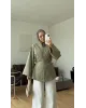 Buttoned Voile Shirt – Almond Green (Light Green) Buttoned Voile Shirt – Almond Green (Light Green)