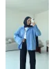 Oversized blue Shirt