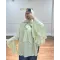 Light Mint Green Shirt with Ruffled Sleeves