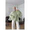 Light Mint Green Shirt with Ruffled Sleeves