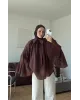 Brown Shirt with Ruffled Sleeves Brown Shirt with Ruffled Sleeves
