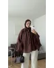 Brown Shirt with Ruffled Sleeves Brown Shirt with Ruffled Sleeves