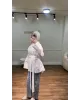 تونيك بوبلين بحزام عريض وأزرار جانبية – أبيض تونيك بوبلين بحزام عريض وأزرار جانبية – أبيض