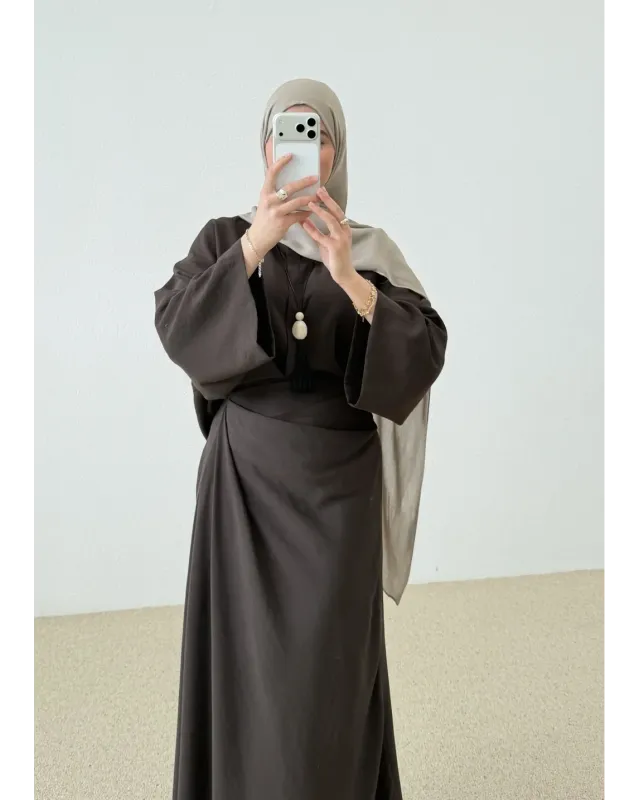 Dark Coffee ZR Model Skirt