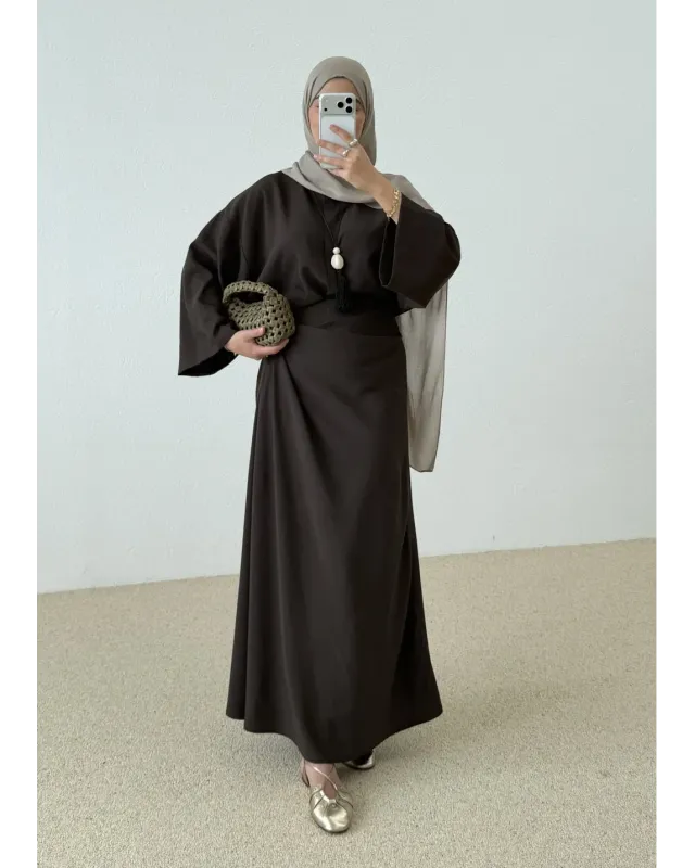 Dark Coffee ZR Model Skirt