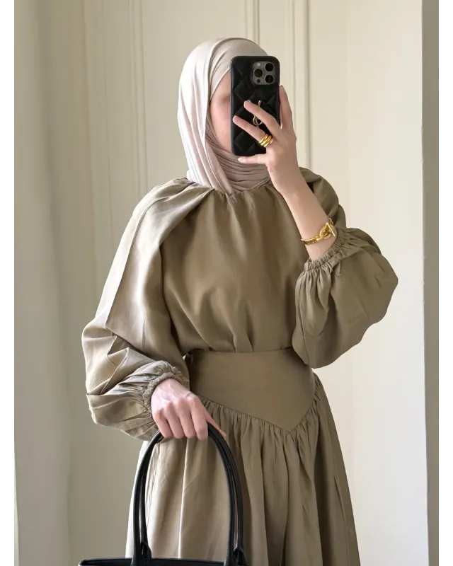 Light Olive Corset Waist Set