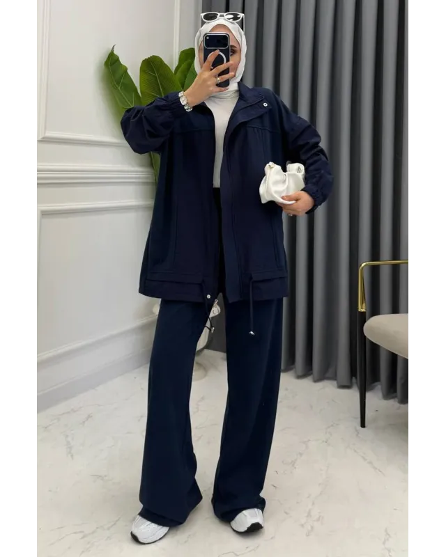 Navy Blue Activewear Set
